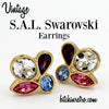 SAL Swarovski Vintage Earrings at bitchinretro.com