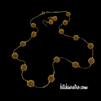 Vintage Trifari TM Necklace & Earring Set at bitchinretro.com