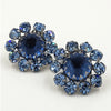 Weiss Vintage Blue Rhinestone Earrings at bitchinretro.com