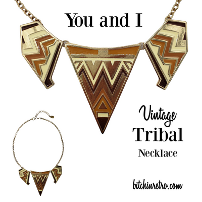 Vintage You and I Tribal Necklace at bitchinretro.com