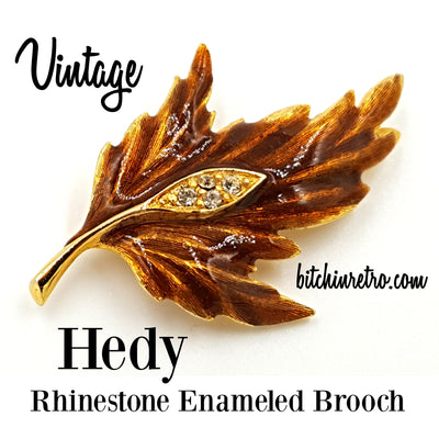 Hedy Vintage Rhinestone Brooch at bitchinretro.com