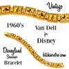 Van Dell for Disney 1960's Disneyland Souvenir Bracelet at bitchinretro.com