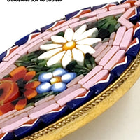 Italian Micro Mosaic Vintage Floral Brooch at bitchinretro.com