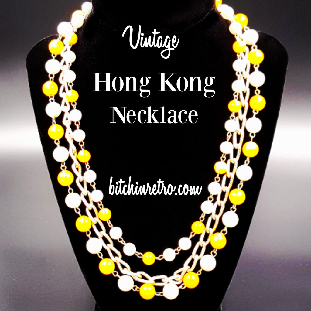 Hong Kong Vintage Beaded Necklace at bitchinretro.com