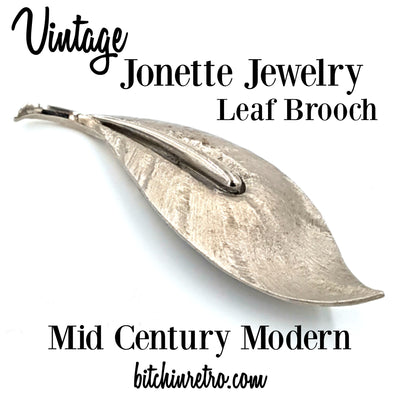 Jonette Jewelry Mid Century Modern Vintage Brooch at bitchinretro.com