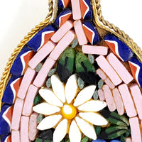 Italian Micro Mosaic Vintage Floral Brooch at bitchinretro.com