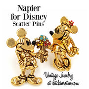 Napier for Disney Vintage Mickie and Minnie Mouse Scatter Pins at bitchinretro.com