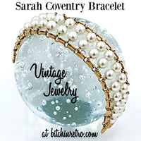 Sarah Coventry 1964 Flattery Pearl Bracelet at bitchinretro.com