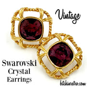 Vintage Swarovski Crystal Earrings at bitchinretro.com