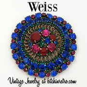 Weiss Vintage Rhinestone Brooch at bitchinretro.com