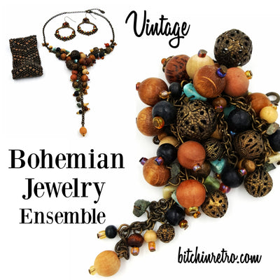 Bohemian Jewelry Ensemble at bitchinretro.com