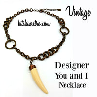 Designer You and I Faux Tusk Copper Necklace at bitchinretro.com
