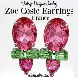 Zoe Coste Vintage Designer Earrings at bitchinretro.com