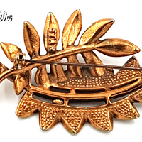Star Jewelry Mid Century Modern Copper Brooch at bitchinretro.com