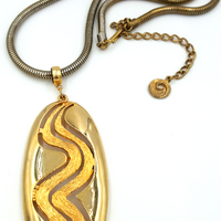 Lisner Vintage Pendant Necklace With Mod Vibe at bitchinretro.com