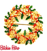 Christopher Radko Christmas Wreath Brooch at bitchinretro.com