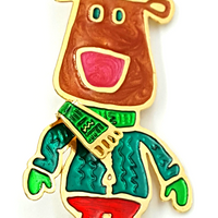 Ugly Christmas Sweater Holiday Moose Brooch at bitchinretro.com