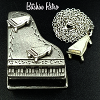 Torino Piano Brooch, Earring And Necklace Set at bitchinretro.com