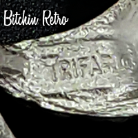 Crown Trifari Vintage Brutalist Brooch at bitchinretro.com