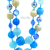 Shades of the Caribbean Art Glass Necklace at bitchinretro.com