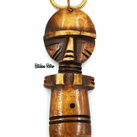 Vintage Tiki Wooden Necklace at bitchinretro.com