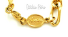 Napier Vintage Necklace Large Crystals With Gold Chain Links Designer Signed