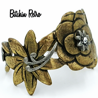 Bohemian Brass Cuff Bracelet at bitchinretro.com