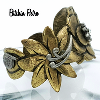 Bohemian Brass Cuff Bracelet at bitchinretro.com