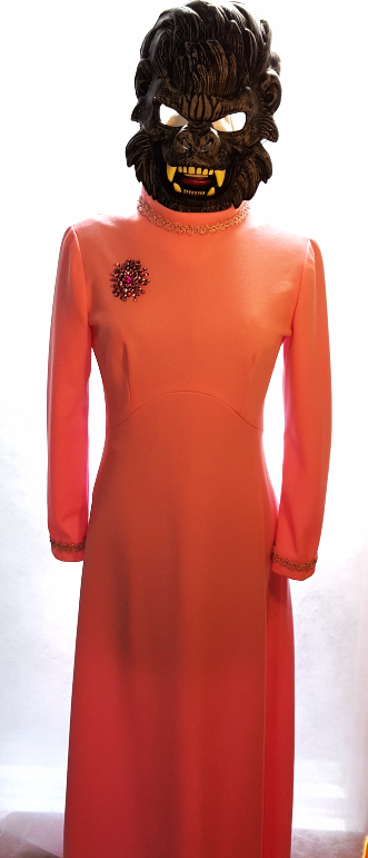 prom queen halloween dress Pink Polyester Maxi Dress for Halloween Costume Groovy 70s Prom Queen