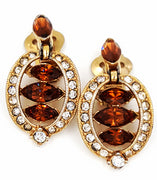 Vintage Bogoff Rhinestone Earrings at bitchinretro.com