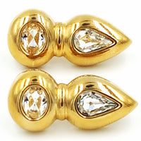 SAL Swarovski Crystal Vintage Abstract Earrings at bitchinretro.com