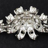Bogoff Vintage Rhinestone Bracelet with Floral Design, Bridal Quality