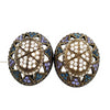 Joan Rivers Byzantine Styled Rhinestone Earrings at bitchinretro.com