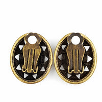 Joan Rivers Rhinestone Mosaic Earrings with Byzantine Style and Details