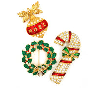 Holiday Jewelry and Avon Noel Brooch Collection at bitchinretro.com